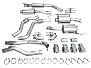 Ford Explorer ST Performance Exhaust - AWE Tuning - Touring Edition, Cat-Back, Quad Tips, 180 Technology - Chrome Silver - `20-`27 Ford Explorer ST Performance Exhaust - AWE Tuning - Touring Edition, Cat-Back, Quad Tips, 180 Technology - Chrome Silver - `20-`27